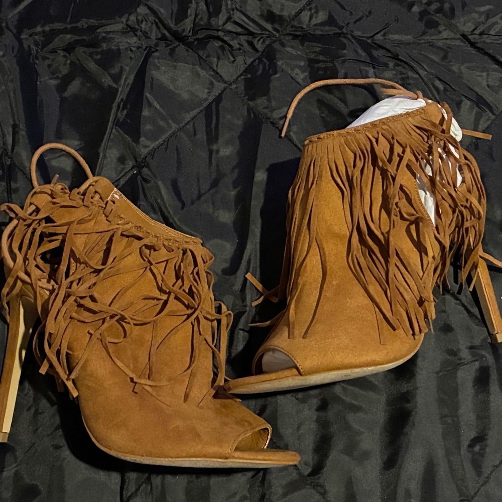 Open toe booties